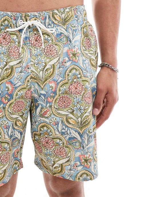 Hollister 7-tums mosaiktryck simshorts i flera färger - Image 3