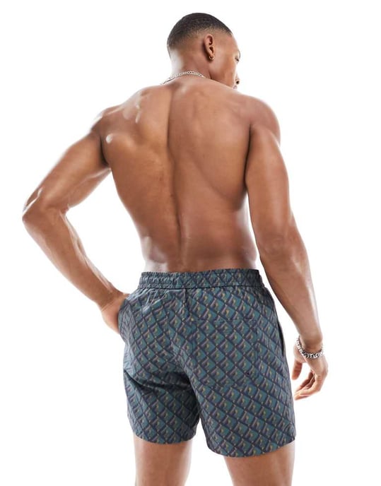 Farah colbert monogram badshorts i grön - Image 4