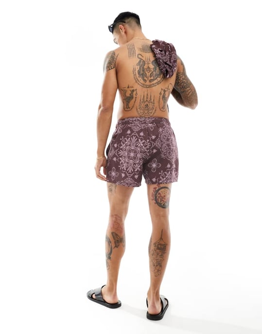 ASOS DESIGN matchande badshorts i bandana-mönster - Image 3