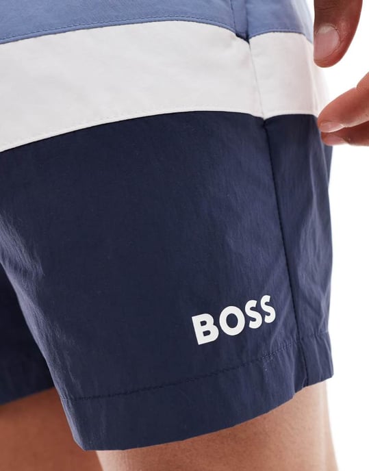 Boss Rico badshorts i blått - Image 4