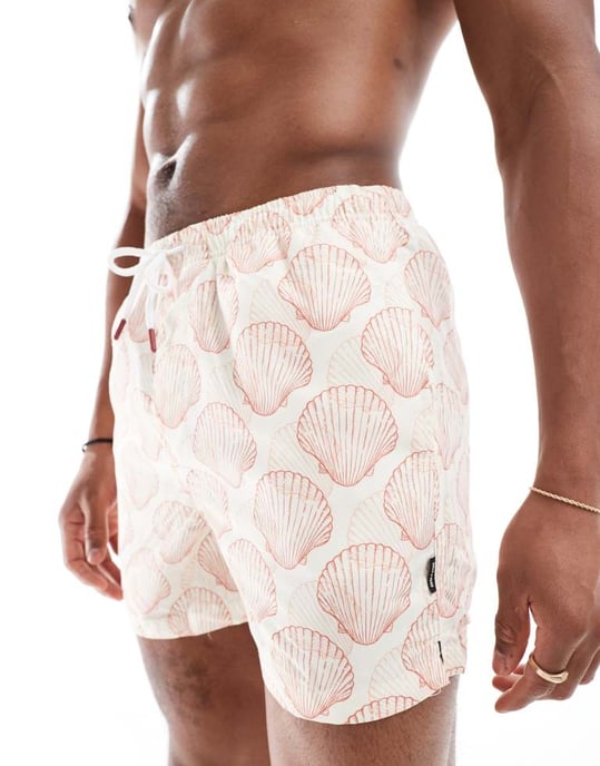 ONLY & SONS badshorts i vitt skaltryck - Image 3