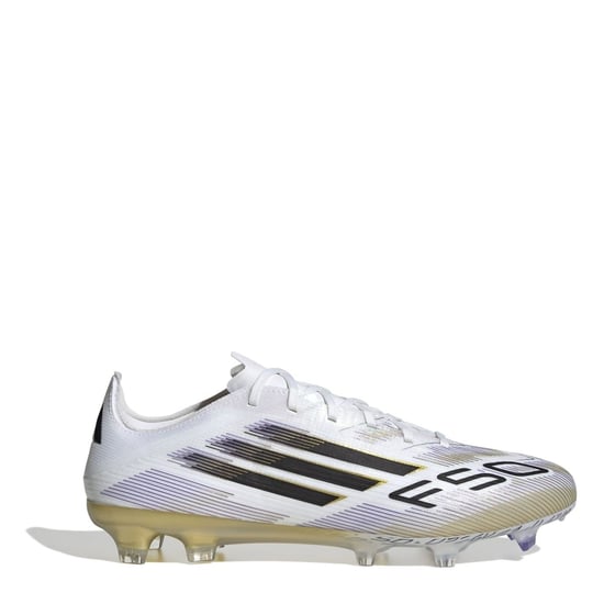 Men's adidas Pro Adults Firm Ground Football Boots in White/Blk/Gold - Image 1