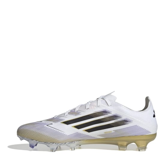 Men's adidas Pro Adults Firm Ground Football Boots in White/Blk/Gold - Image 2