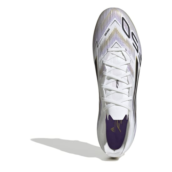 Men's adidas Pro Adults Firm Ground Football Boots in White/Blk/Gold - Image 5