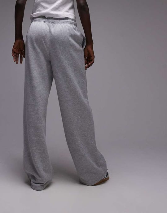 Topshop straight leg jogger in grey marl - Image 2