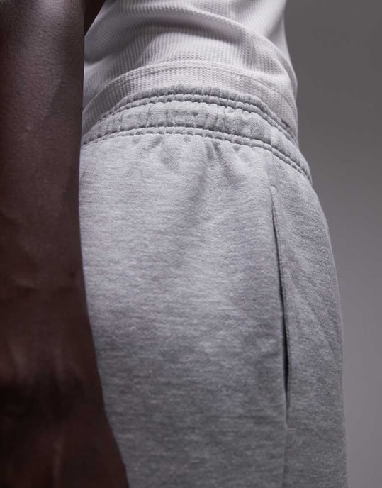 Topshop straight leg jogger in grey marl - Image 3