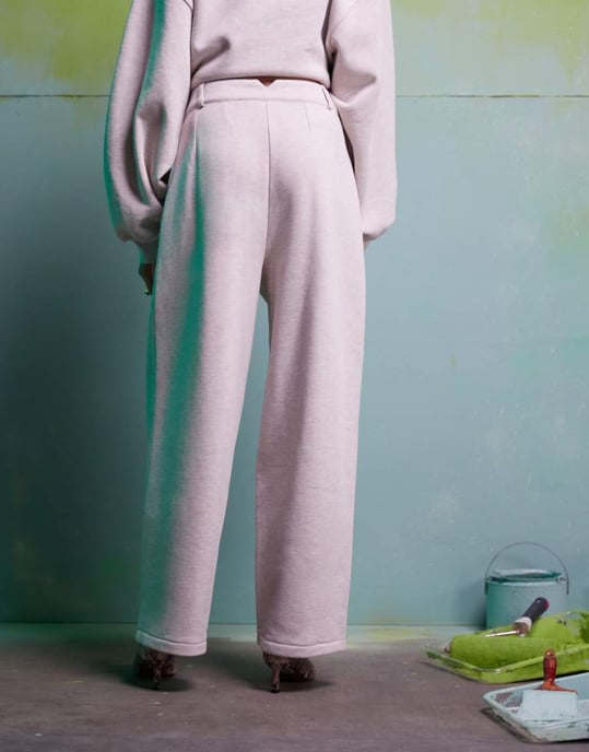 ASOS DESIGN co-ord heavyweight jogger in oatmeal - Image 3