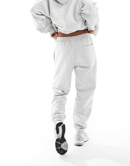 The Couture Club co-ord emblem relaxed joggers in grey marl - Image 2