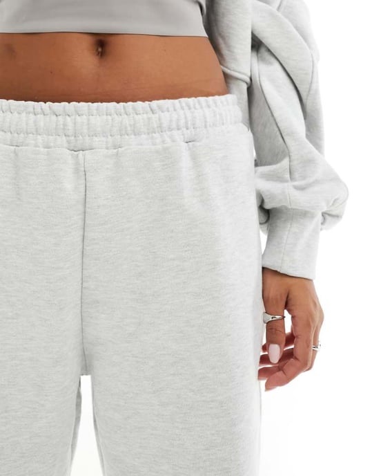 The Couture Club co-ord emblem relaxed joggers in grey marl - Image 4