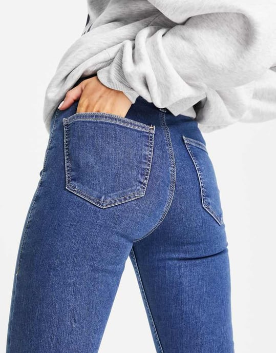 Topshop Petite high rise mid blue Joni jeans - Image 3