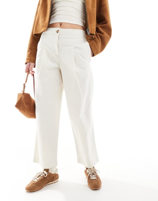 ASOS DESIGN clean waist chino in buttermilk - Image 2