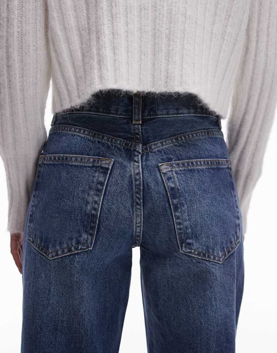 Topshop Ember low rise straight leg jean in rich blue - Image 4