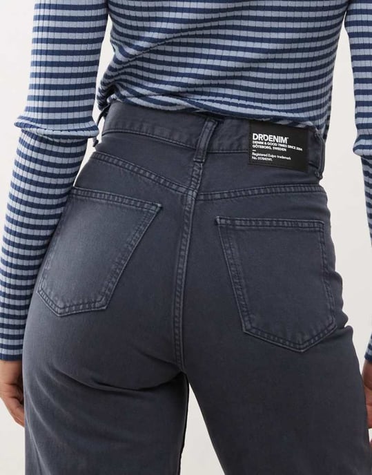 Dr Denim Echo straight leg jeans in washed navy - Image 4