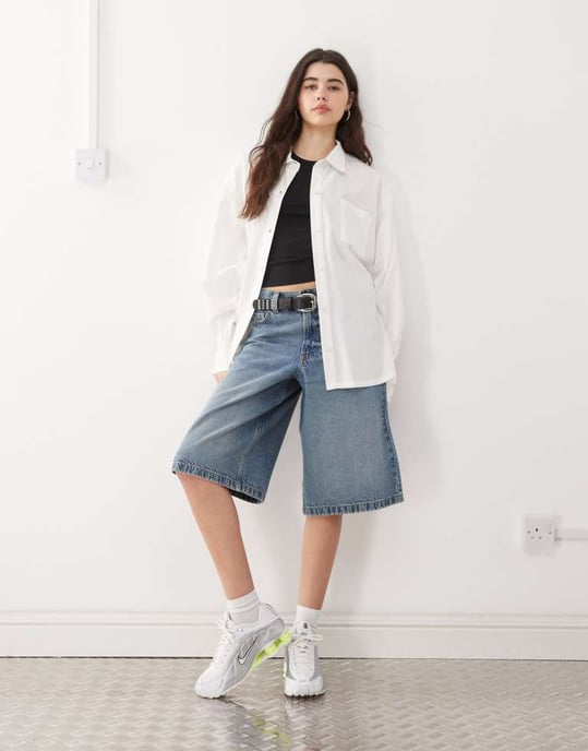 COLLUSION oversized linen look blend shirt in white - WHITE - Image 3