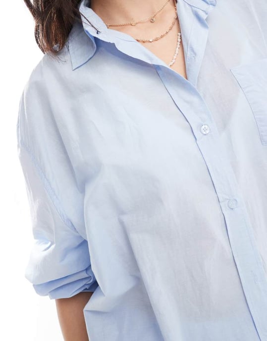 SNDYS shirt co-ord in light blue - Image 2