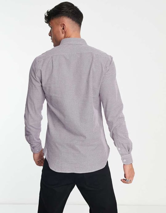 Ben Sherman rutigt skjorta i blått och rött - Image 3