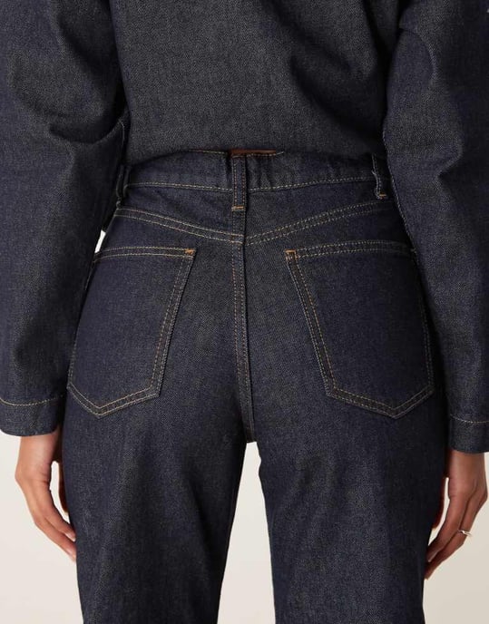 ASOS DESIGN flared jean with twin needle details in rinse wash - Image 4