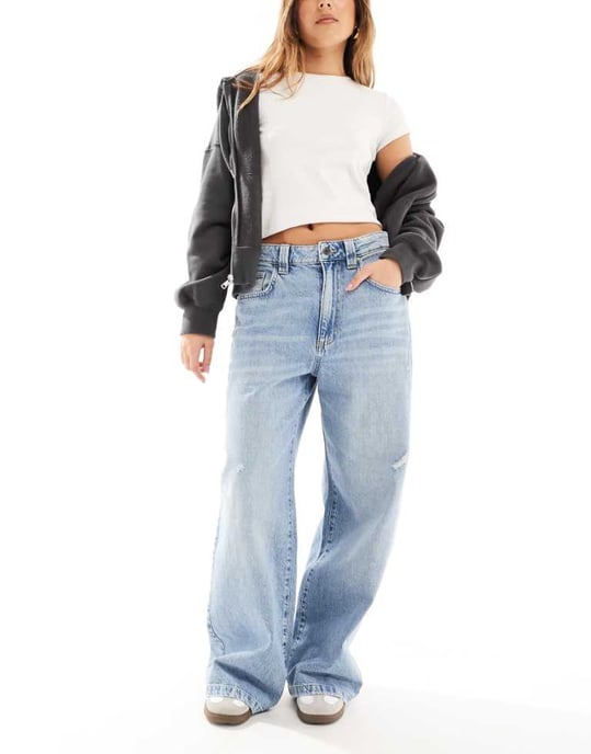 Cotton On super baggy jean in sea blue - Image 1