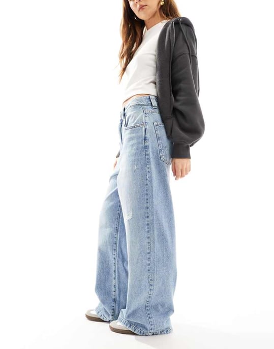 Cotton On super baggy jean in sea blue - Image 2