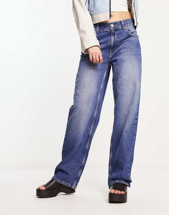 ASOS DESIGN baggy jeans in blue - Image 3