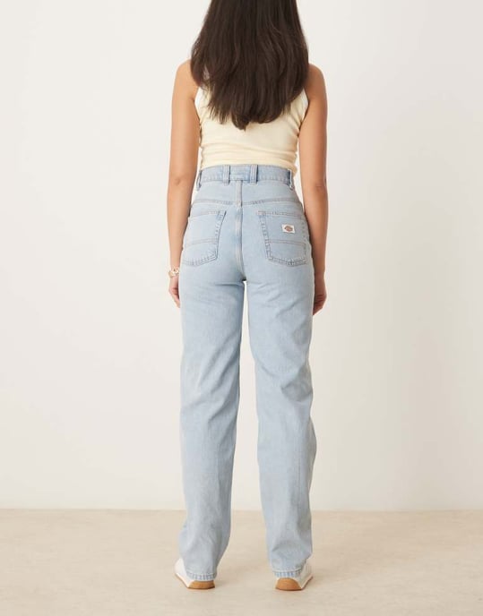 Dickies Thomasville high waisted relaxed fit jeans in blue denim - Image 2