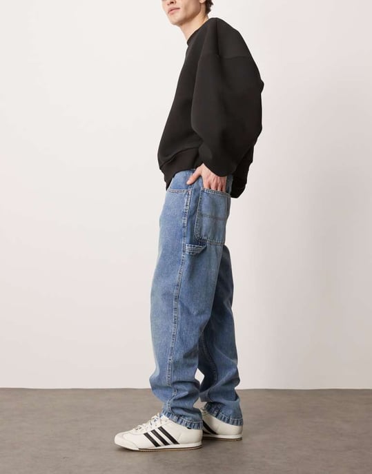 Dickies garyville regular fit denim jeans in rinsed blue with fade - Image 2