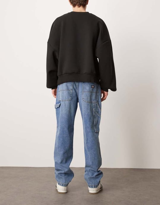 Dickies garyville regular fit denim jeans in rinsed blue with fade - Image 3
