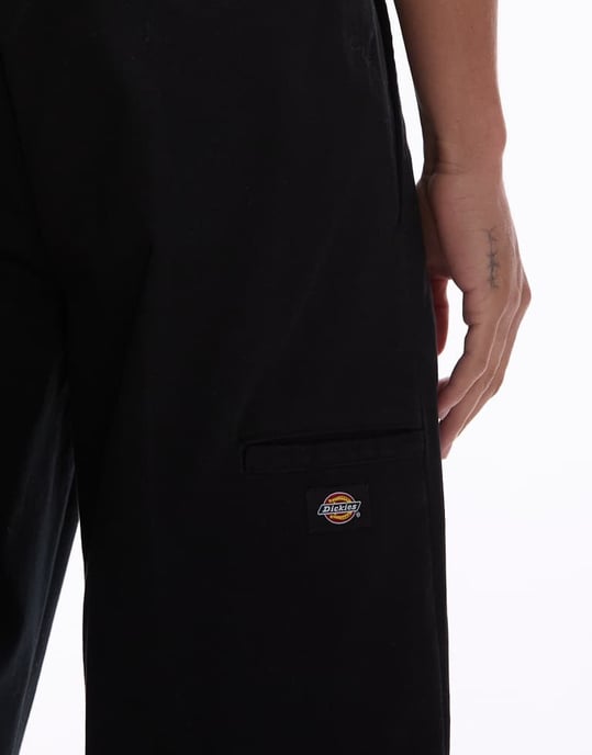 Dickies unionville pleated wide leg work trousers in black - Image 3