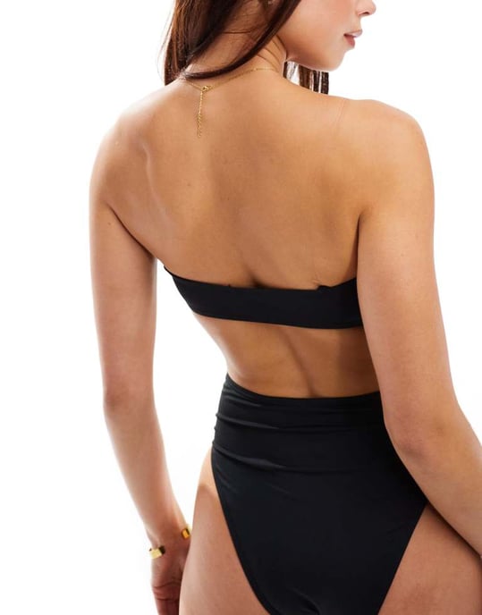 Cotton On bandeau bikiniöverdel svart - Image 4