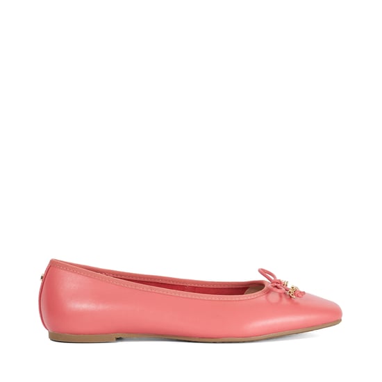 Dune Ladies Hennie - Brown Leather Ballet Flats - Image 2