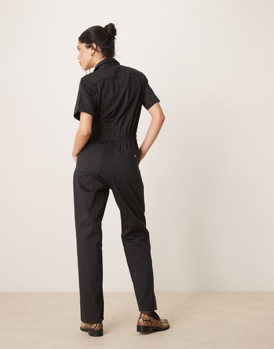 Dickies short sleeve jumpsuit in black - Image 3