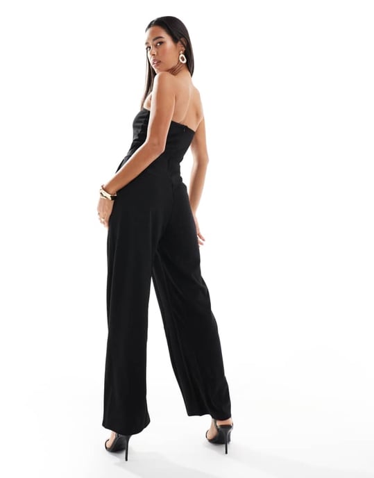 JDY bandeau jumpsuit i svart - Image 2
