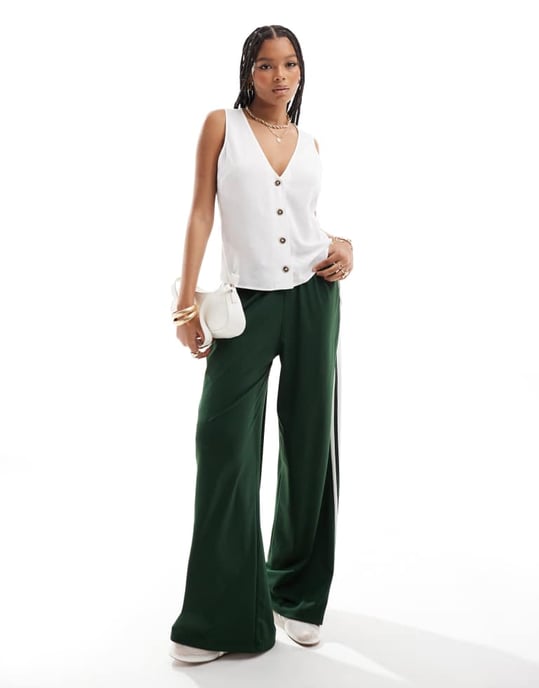ASOS DESIGN linne-liknande väst i vit - Image 4