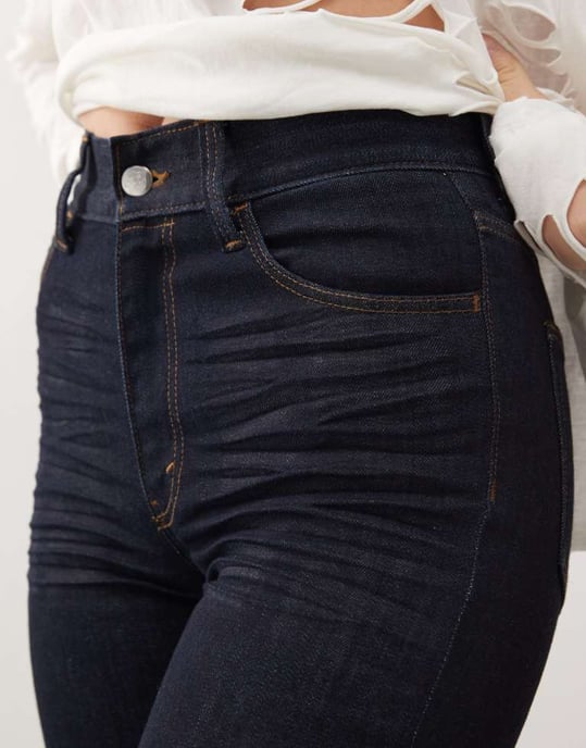 Cheap Monday Sleezie hög midja superstretch skinny jeans i indigo tvätt - Image 3