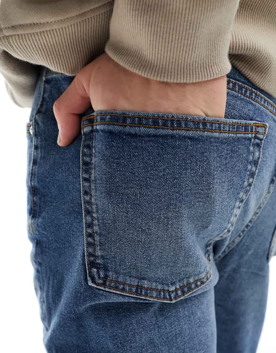 ASOS DESIGN skinny jeans i vintage mellanblå tvätt - Image 2