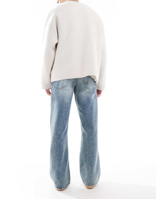 ASOS DESIGN vida flare jeans i ljusblåtvätt - Image 3