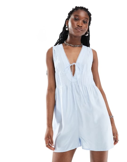 Återvunnen vintage jumpsuit med knytframsida - Image 3