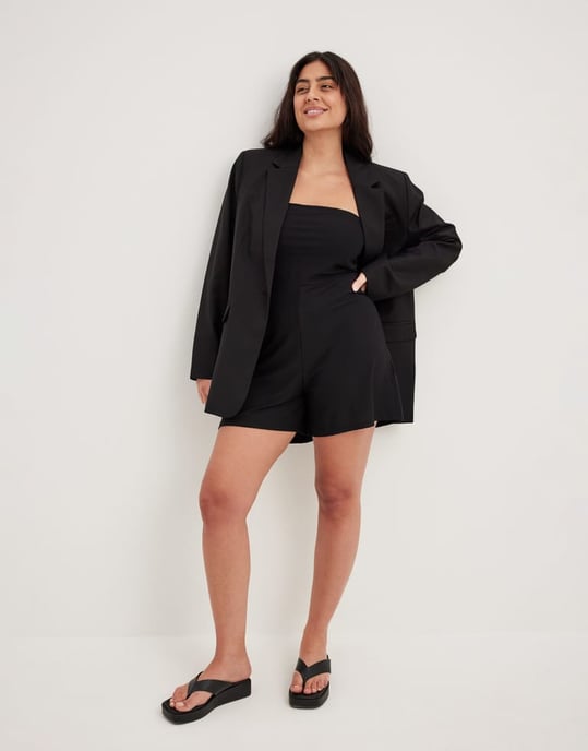 NA-KD bandeau jersey jumpsuit i svart - Image 3
