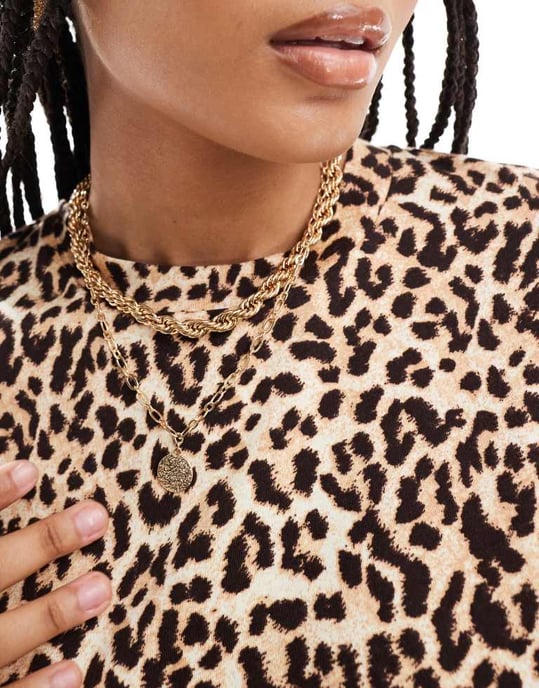 ASOS DESIGN oversized t-shirt med leopardtryck - Image 3