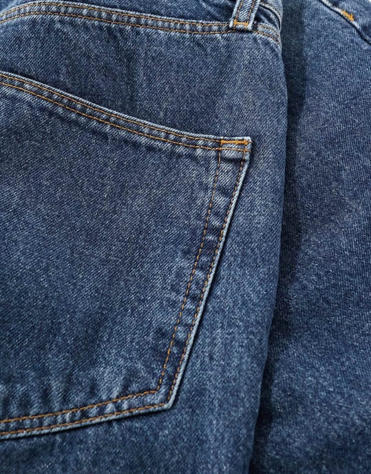 ASOS DESIGN baggyjeans i äkta vintagetvätt i platt mörk tvätt - Image 2