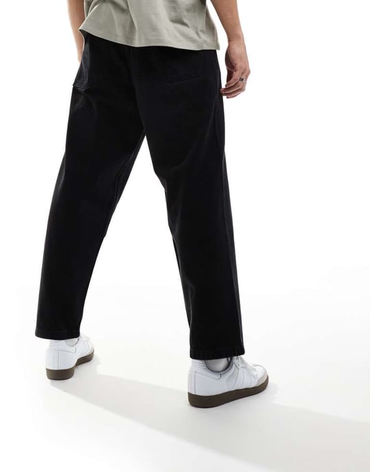 ASOS DESIGN tunn passform jeans i matt svart - Image 3