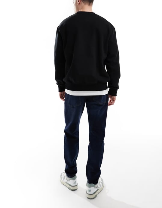 ASOS DESIGN stretch tapered jeans i mörk tvätt - Image 2