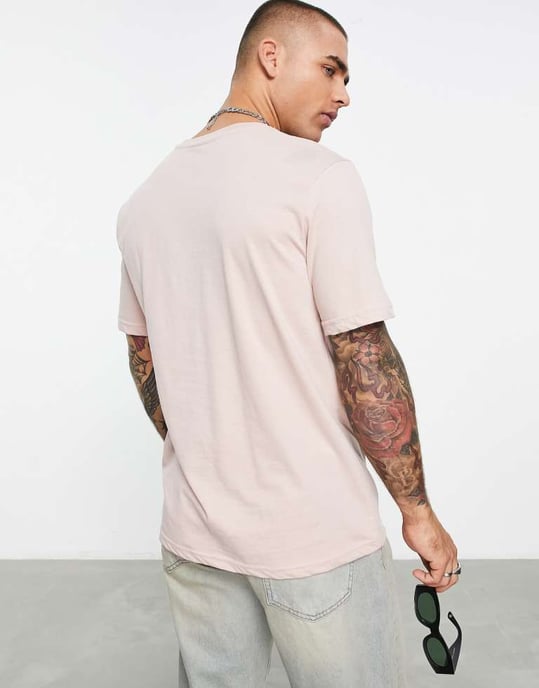 Bolongaro Trevor standard bomulls t-shirt i ljusrosa - Image 2