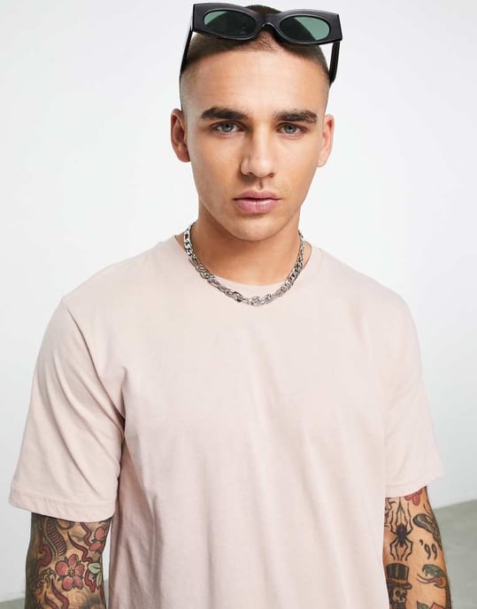 Bolongaro Trevor standard bomulls t-shirt i ljusrosa - Image 4