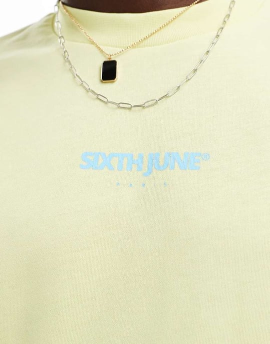 Sixth June essentials t-shirts i gult - Image 3