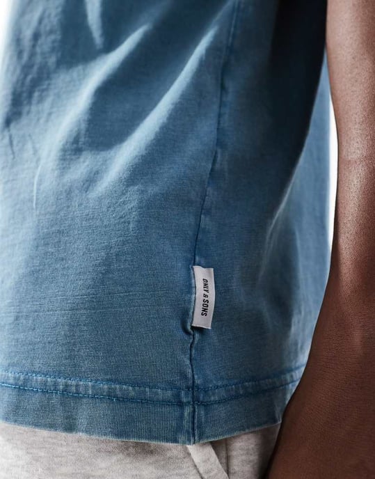 ONLY & SONS oversized t-shirt i tvättad teal - Image 4