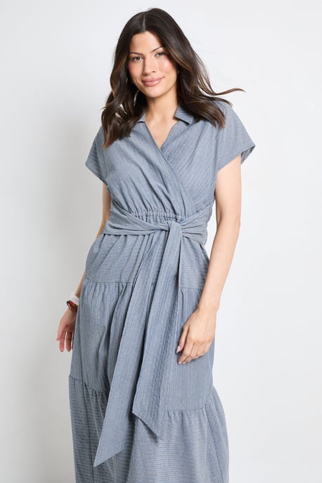 Tiered Tie Waist Midaxi Dress - Image 2