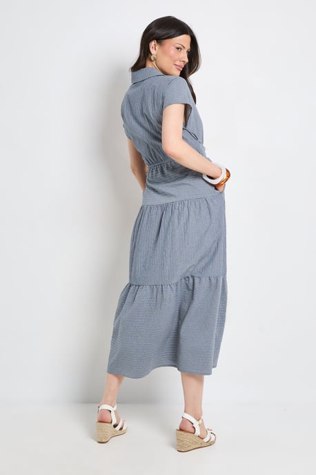 Tiered Tie Waist Midaxi Dress - Image 3