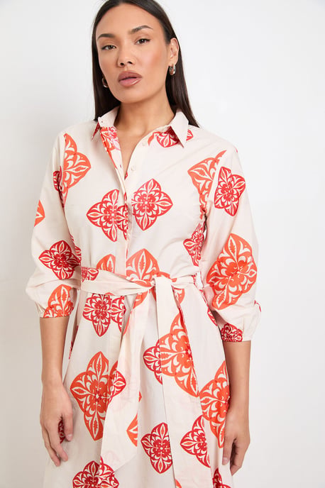 Volume Sleeve Belted Shirt Dress - Image 4