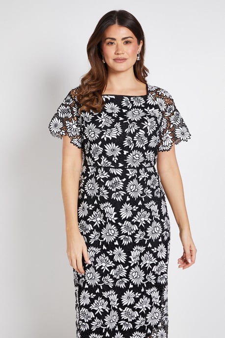 Mono Lace Pencil Dress - Image 2